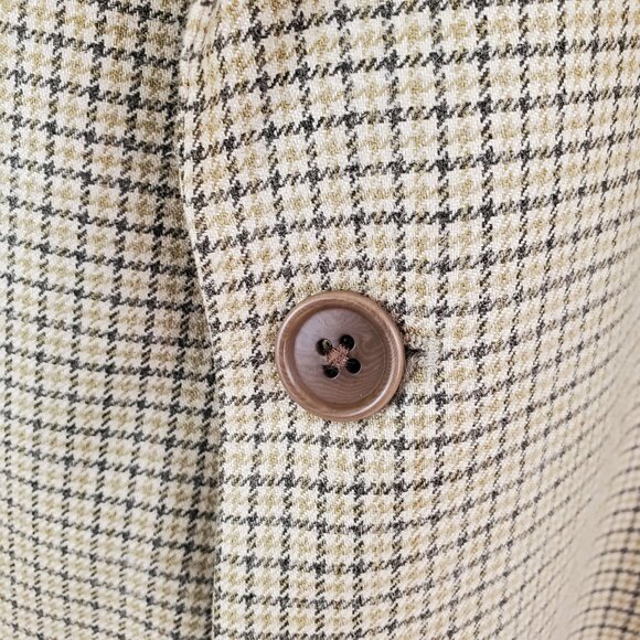 vtg Brooks Brothers 346 Silk and Wool Sport Coat Blazer 46R Men's Houndstooth - Picture 3 of 9